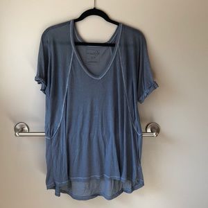 Blue free people top